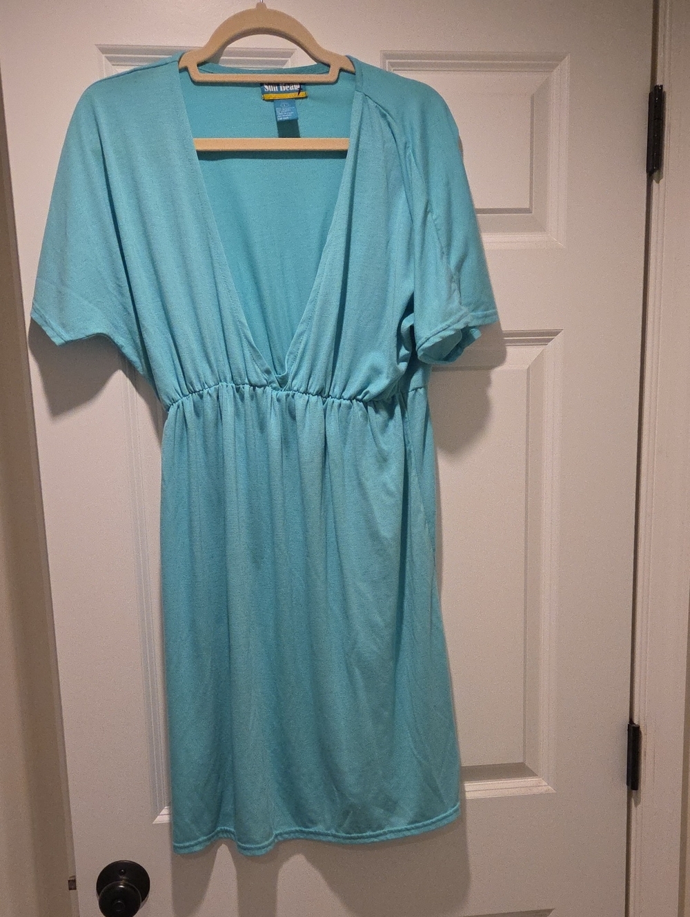 Sunbeam Aqua V-Neck Swimsuit Cover Up